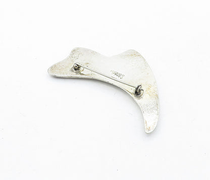 MEXICO 925 Sterling Silver  Vintage Modernist 2 Tone Twist Brooch Pin  BP2038