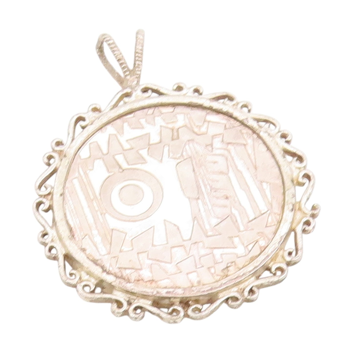 925 Sterling Silver Vintage Pendant Washington World's Fair Expo Medal  PT25517