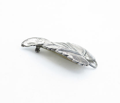 DANECRAFT 925 Sterling Silver  Vintage Antique Single Leaf Brooch Pin  BP1196