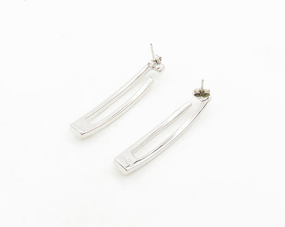 GUESS 925 Sterling Silver  Vintage Shiny Smooth Dangle Earrings  EG9695