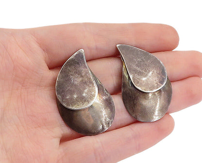 LOUIS BOOTH 925 Sterling Silver  Vintage Dark Tone Tear Drop Earrings  EG2626