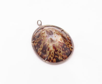 925 Sterling Silver  Vintage Opihi Dome Drop Pendant  PT16149