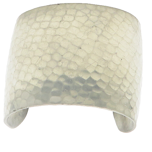 DESIGNER 925 Sterling Silver  Vintage Shiny Hammered Cuff Bracelet  BT7912
