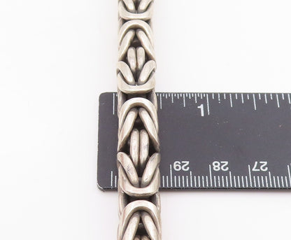 925 Sterling Silver Vintage Bracelet Solid Byzantine Link Chain HEAVY  BT11560