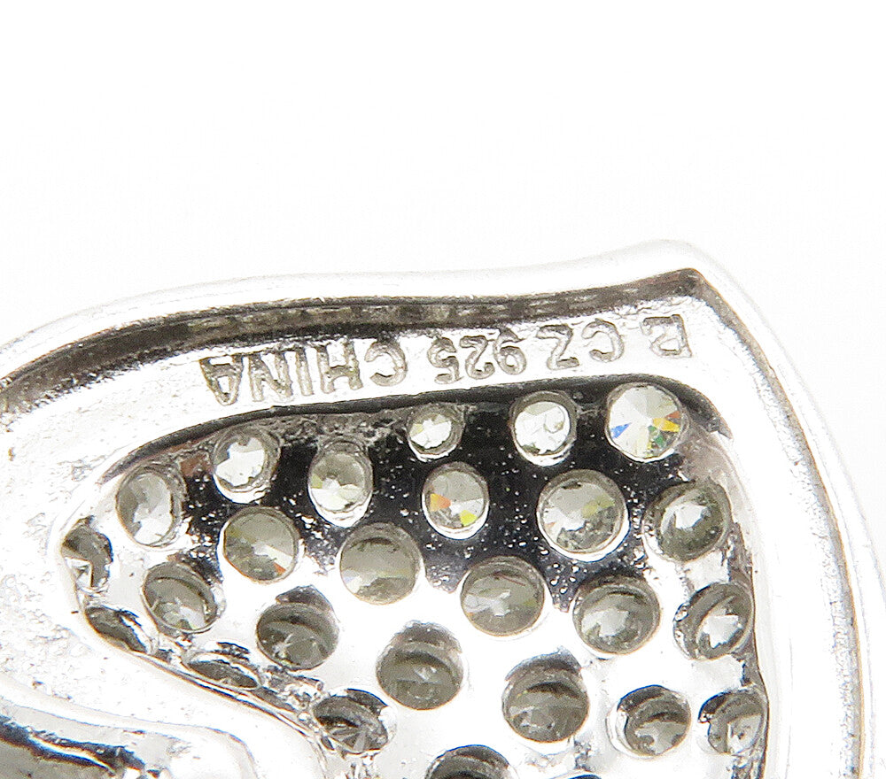 ROSS SIMON 925 Silver  Sparkling Cubic Zirconia Love Heart Pendant  PT11674