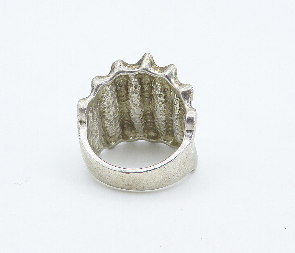 925 Sterling Silver  Vintage Shiny Concave Tapered Band Ring Sz 6  RG8352