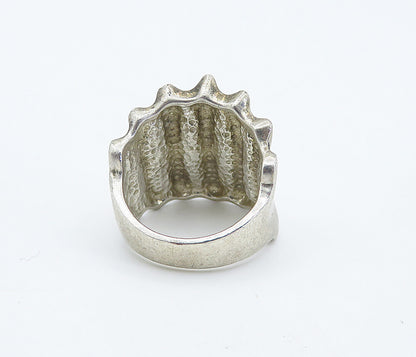 925 Sterling Silver  Vintage Shiny Concave Tapered Band Ring Sz 6  RG8352