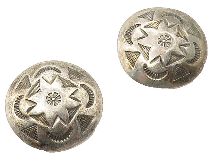 925 Sterling Silver  Vintage Floral Pattern Round Drop Earrings  EG8582