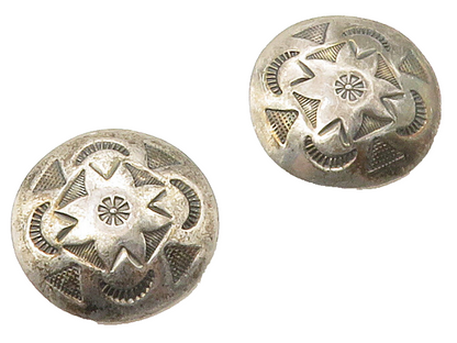 925 Sterling Silver  Vintage Floral Pattern Round Drop Earrings  EG8582
