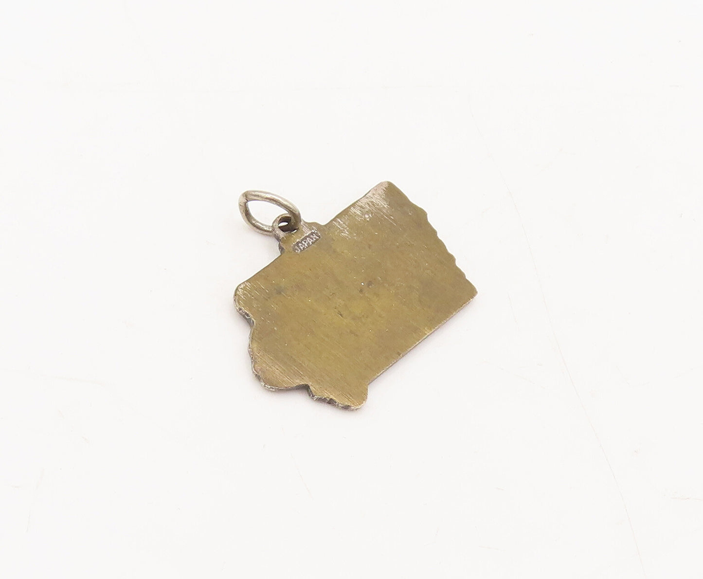 925 Sterling Silver Vintage Pendant IOWA Souvenir Carved From The Monks  PT22584