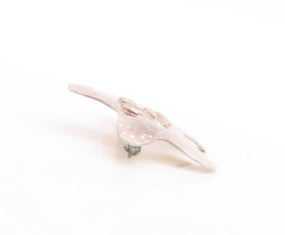 925 Sterling Silver Vintage Brooch Pin Designer Happy Carved Star Fish  BP11448