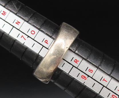 MEXICO 925 Silver  Vintage Etched Lines Twisted Band Ring Sz 7.75  RG26117