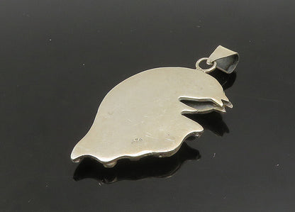 925 Sterling Silver  Vintage Leaping Dolphin Animal Motif Pendant  PT19218