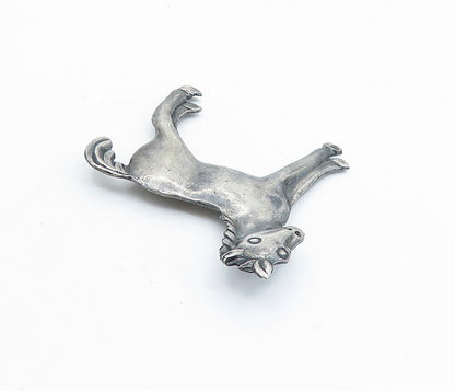 925 Sterling Silver  Vintage Antique Oxidized Horse Motif Brooch Pin  BP2135