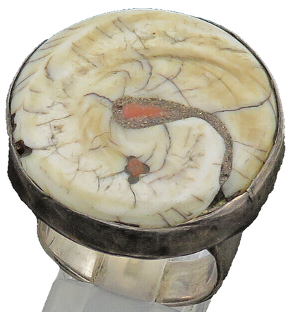 925 Sterling Silver  Vintage Round Jasper Heavy Cocktail Ring Sz 9  RG20240