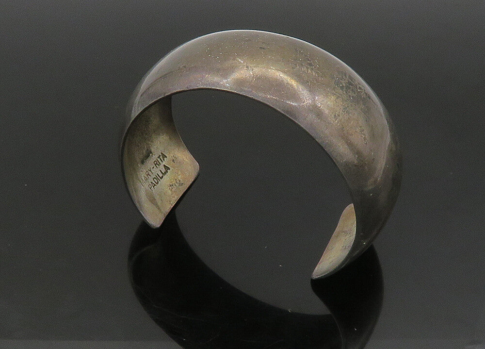 MARY RITA PADILLA NAVAJO 925 Silver  Vintage Minimalist Cuff Bracelet BT9153