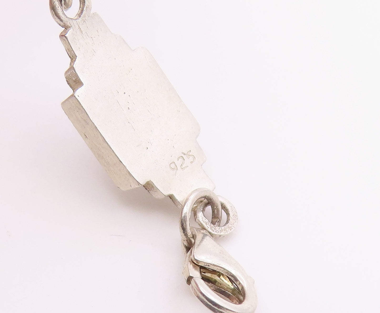 925 Sterling Silver  Vintage Textured Graduated Square Chain Bracelet  BT7037