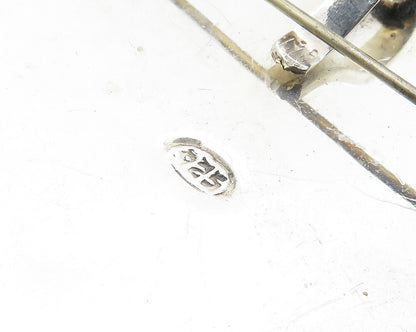 925 Sterling Silver  Vintage Shiny Hollow Love Heart Brooch Pin  BP6697