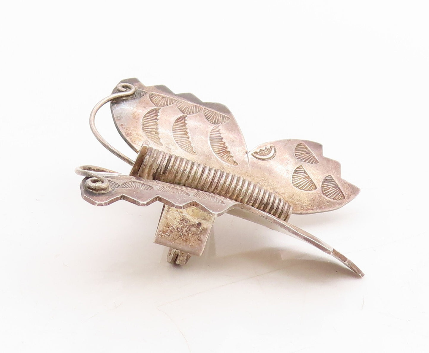 925 Sterling Silver Vintage Brooch Designer 3D Cutout Butterfly  BP11498