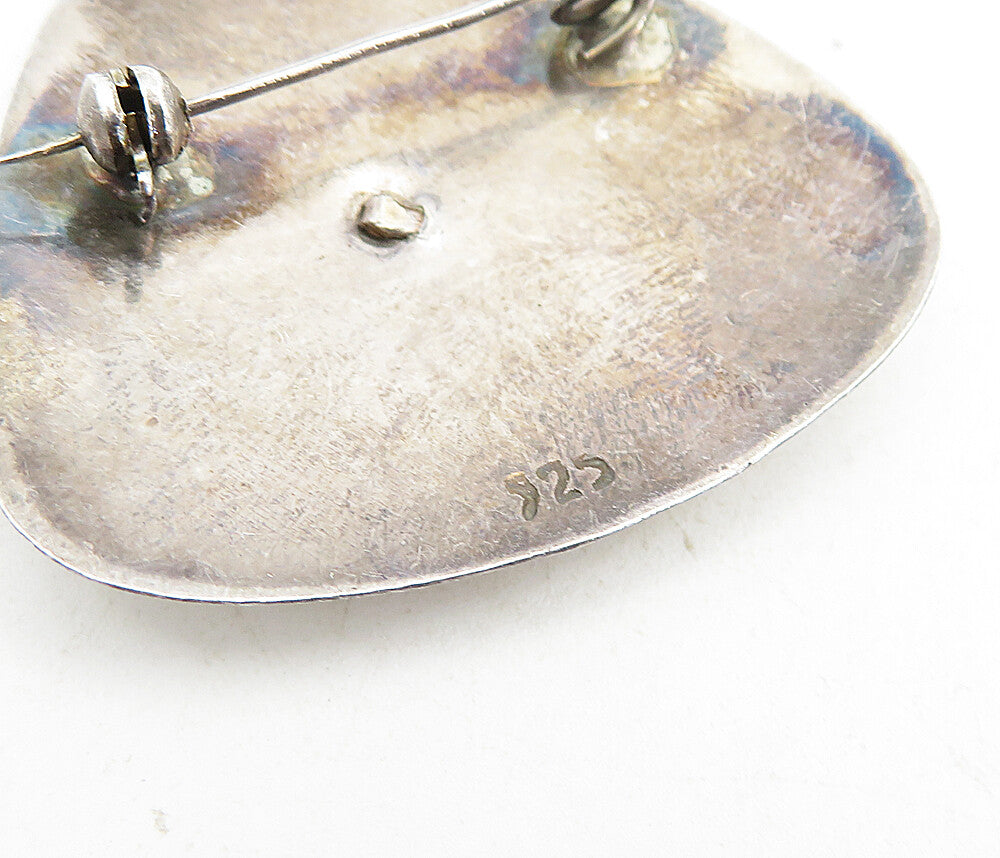 925 Sterling Silver  Vintage Antique Traditional Design Brooch Pin  BP3035