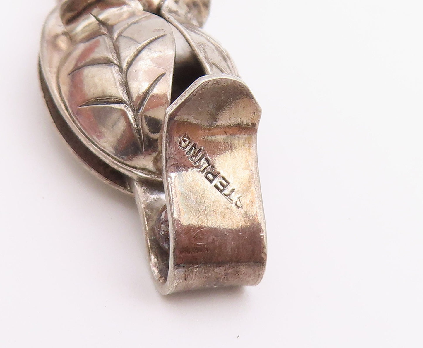 925 Sterling Silver Vintage Bracelet LA PAGLIA Botanical Tulip Link  BT12213