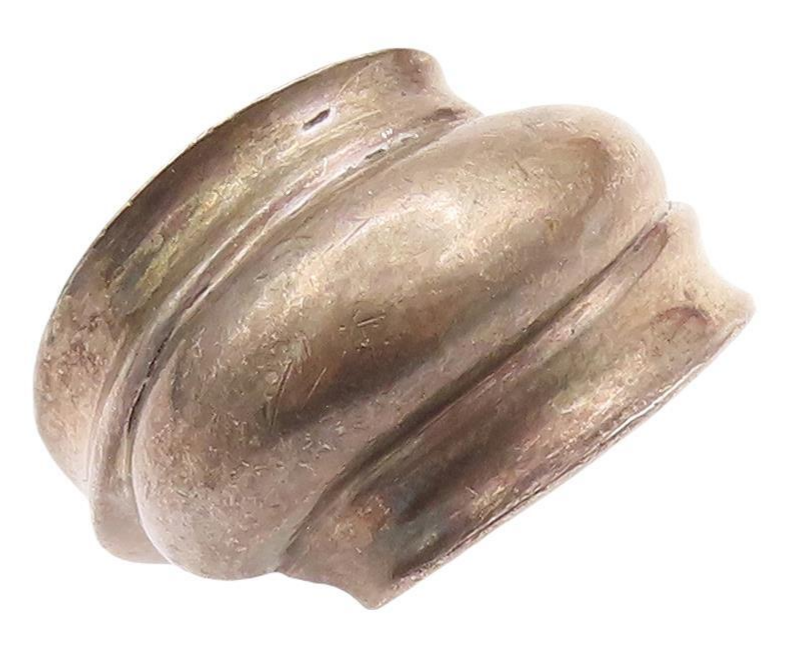 925 Sterling Silver Vintage Ring Antique Solid Domed Design Carved  Sz 7 RG28595