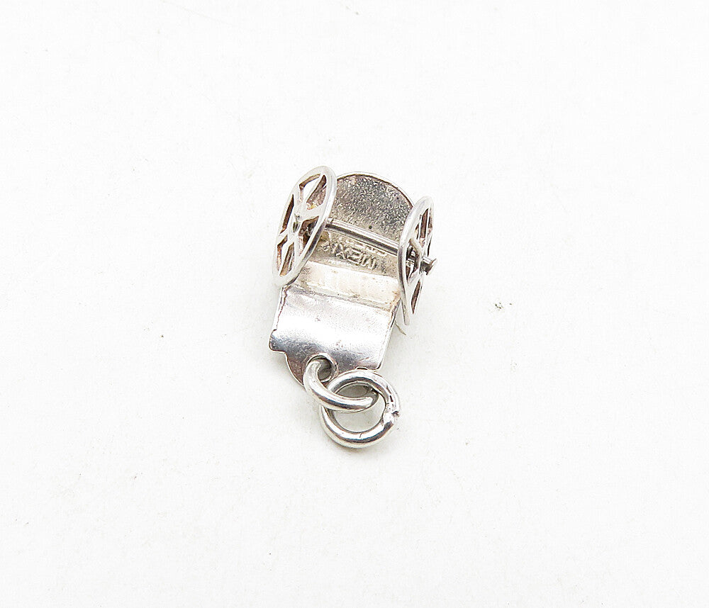 MEXICO 925 Sterling Silver  Vintage Petite Carriage Seat Drop Pendant  PT6947