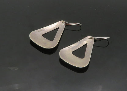 NAVAJO 925 Sterling Silver  Vintage Etched Detail Dangle Earrings  EG10286