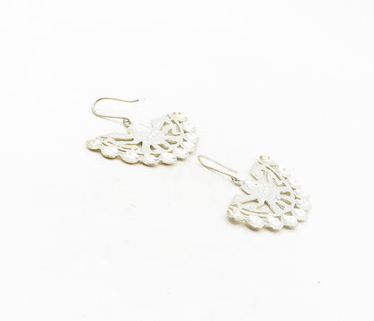 ANDES 925 Sterling Silver  Vintage Traditional Figure Dangle Earrings  EG4692