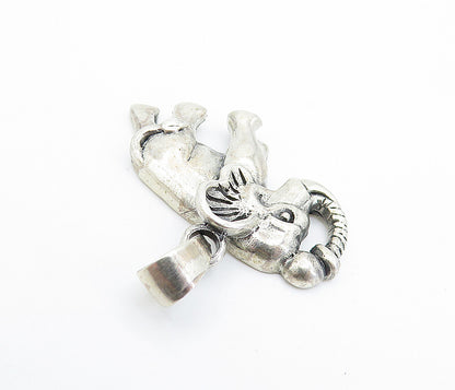 925 Sterling Silver  Vintage Petite Elephant Motif Drop Pendant  PT5608