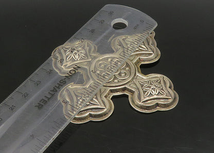 REED & BARTON 925 Silver  Vintage Antique Christmas Cross Pendant  PT18789