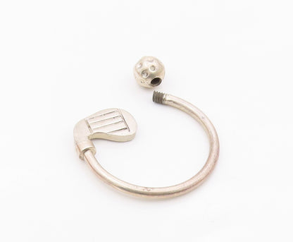 MEXICO 925 Sterling Silver  Vintage Golf Ball & Club Sports Key Ring  TR1948