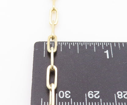 925 Sterling Silver Vintage Necklace Gold Plated Classic Paperclip Chain  NE4933