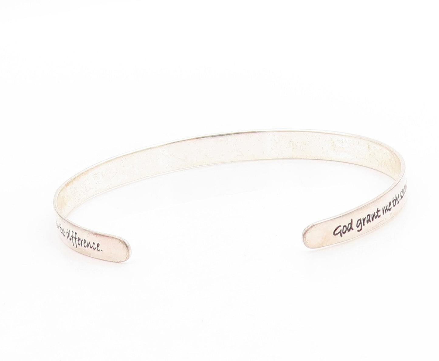 925 Sterling Silver Vintage Bracelet Engraved Courage Serenity Prayer  BT11483