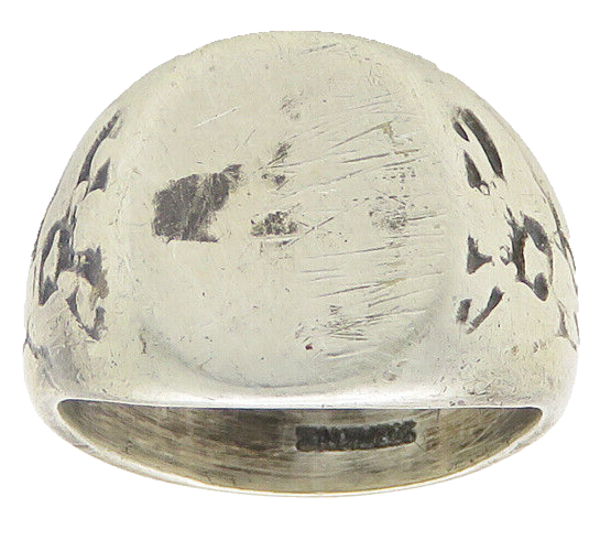 925 Sterling Silver  Vintage Antique US Military Band Ring Sz 8.5  RG18890
