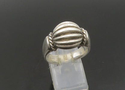 ESPO SIG 925 Silver  Vintage Shiny Fluted Dome Twist Band Ring Sz 9  RG22836