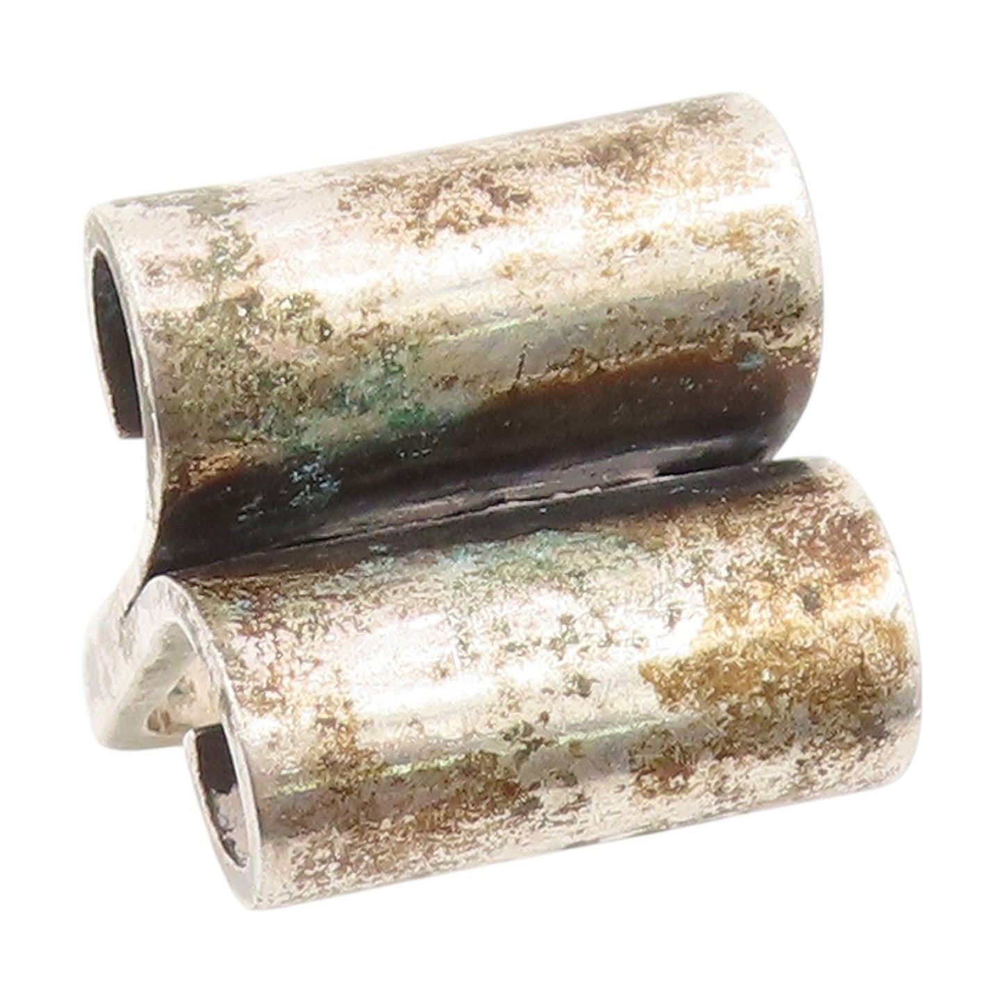 925 Sterling Silver Vintage Ring PUIG DORIA Curved Cylinders Band  Sz 5  RG33913