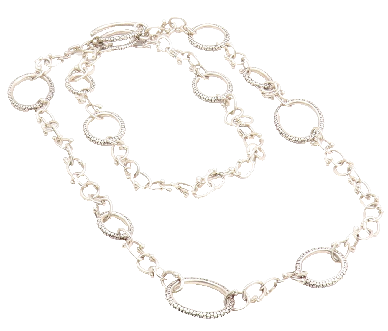 925 Sterling Silver Vintage Necklace MICHAEL DAWKINS Oval Link Chain   NE4640