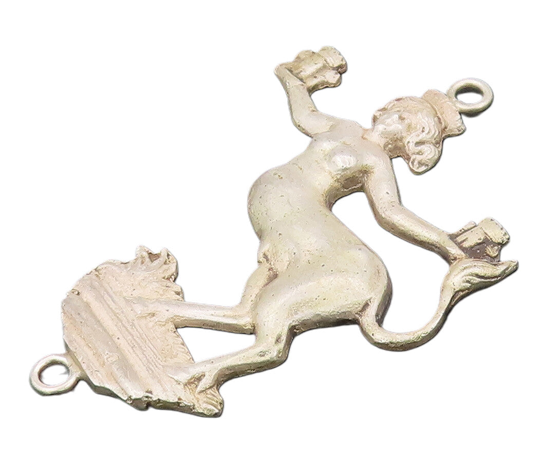 925 Sterling Silver Vintage Half Human & Horse Mythological Pendant PT22191