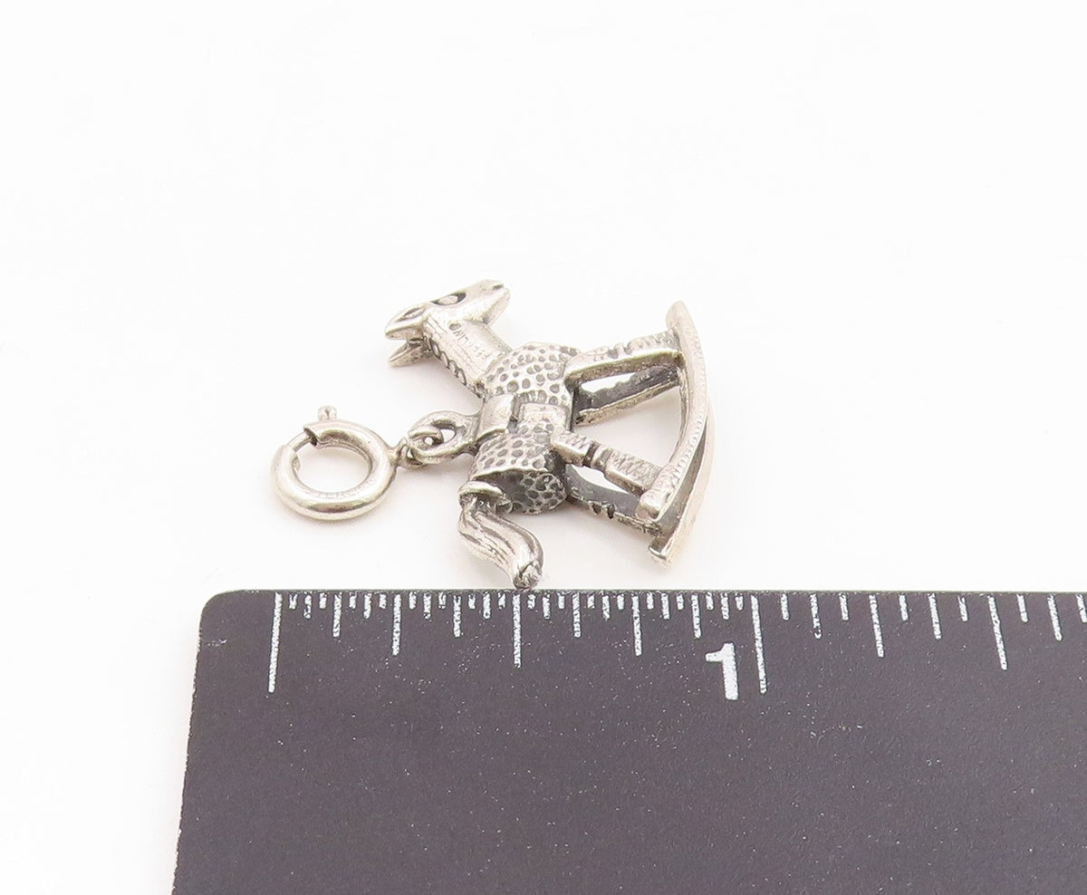 925 Sterling Silver Vintage Pendant Miniature Baby Rocking Horse Charm  PT25924