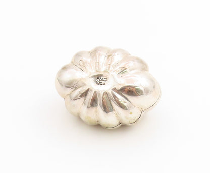 925 Sterling Silver Vintage Trinket Box EUROPE Solid Pumpkin Shape OPENS  TR4058