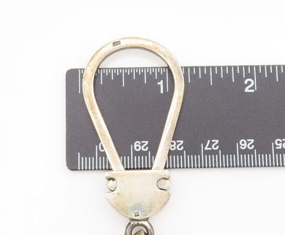 MIDDLE EAST 925 Silver  Vintage Solid Cutout Letter J Big Hoop Keychain TR3535