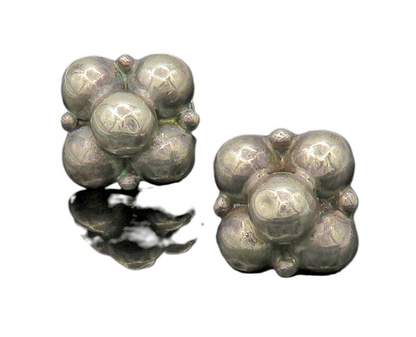 925 Sterling Silver  Vintage Antique Dark Tone Non Pierce Earrings  EG11175
