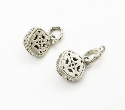 925 Sterling Silver  Vintage Enamel Coated Design Dangle Earrings  EG8067