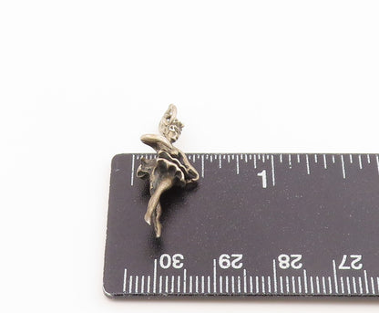 925 Sterling Silver Vintage Pendant Miniature Ballerina Figurine Charm  PT26634