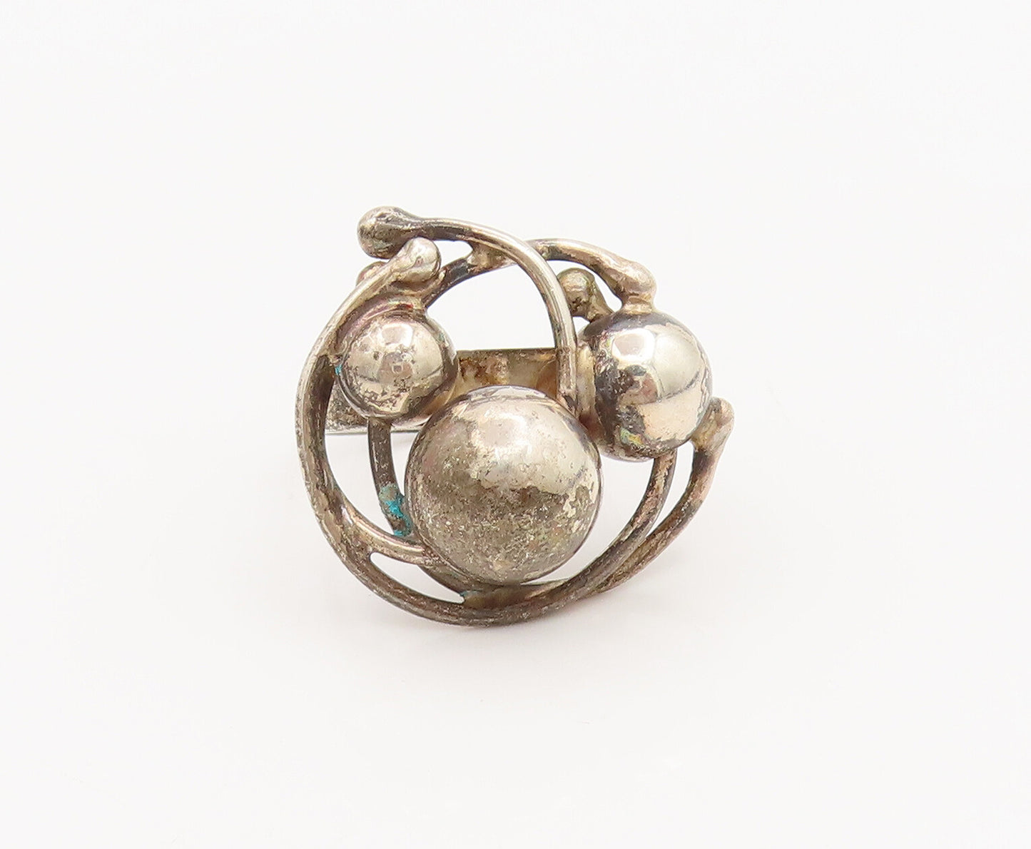 AVI SOFFER ISRAEL 925 Silver  Vintage Braded Designer Ring Sz 4.25  RG26797