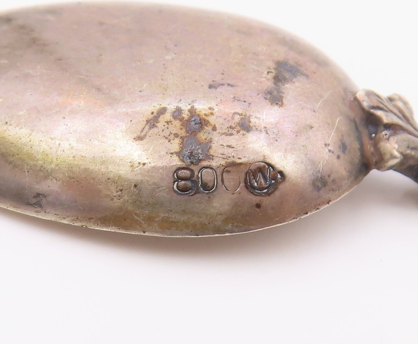 925 Sterling Silver  Vintage Enamel Alsfeld Germany Espresso Spoon  TR1599