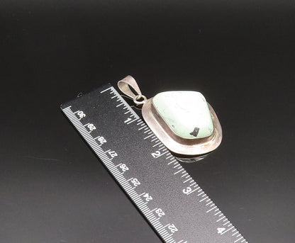 925 Sterling Silver  Vintage Cabochon Gemstone Abstract Pendant  PT21013