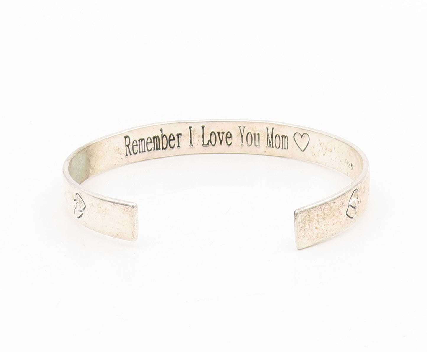925 Sterling Silver Vintage Bracelet Engraved Forever And Always Cuff  BT11566