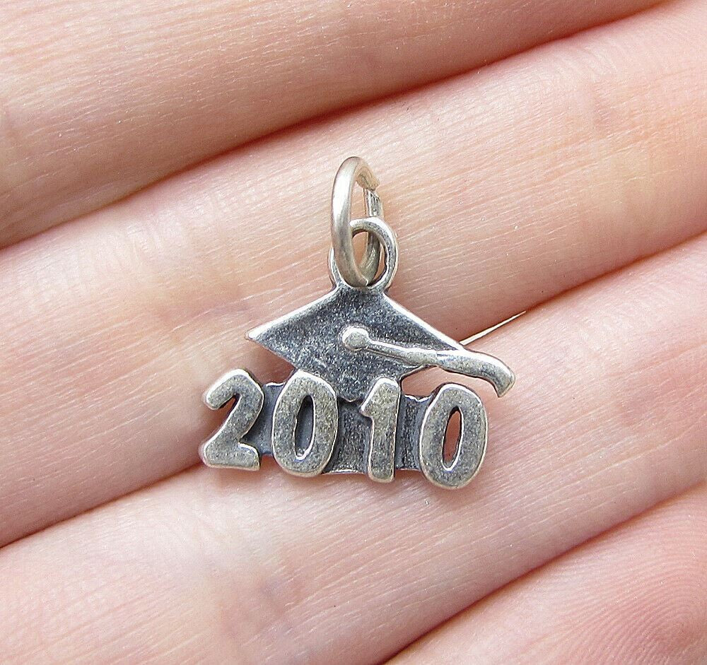 925 Sterling Silver 2010 Graduation Charm Pendant  PT1045